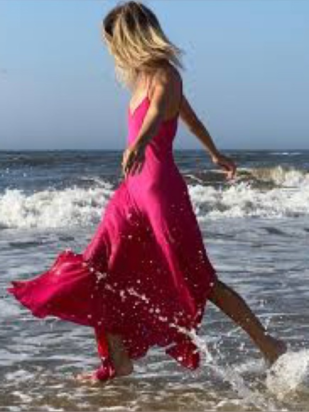 BCBGMaxAzria Deanne Hot Pink Sheer Maxi Dress    NWT